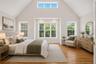 Virtually staged primary bedroom