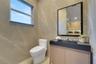 primary suite: closet and bath 1