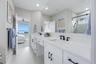 Second Story Jack & Jill Bathroom with Dual Sinks, Make-up Area and Wal-in Shower
