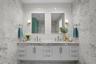 Virtually staged ensuite primary bathroom