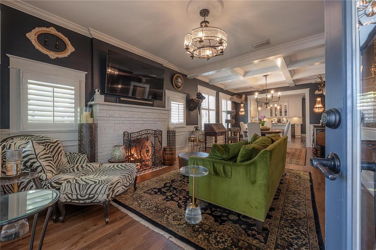Living room with gas fireplace