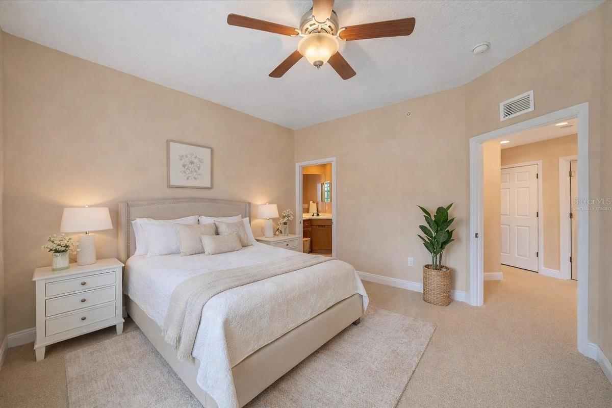 Virtually staged bedroom 3 with ensuite bathroom
