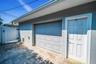 Back side of oversized 2 car garage