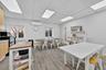Break area with kitchenette.