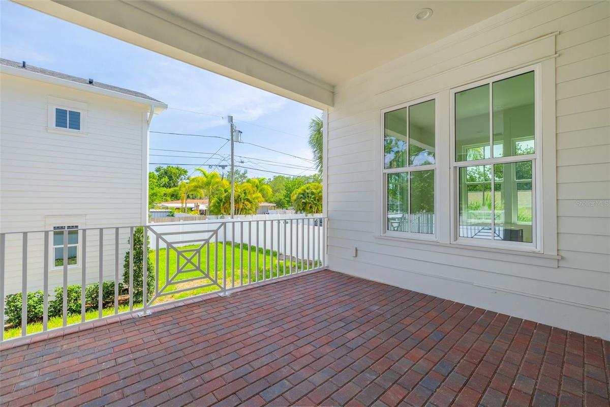 Covered rear porch