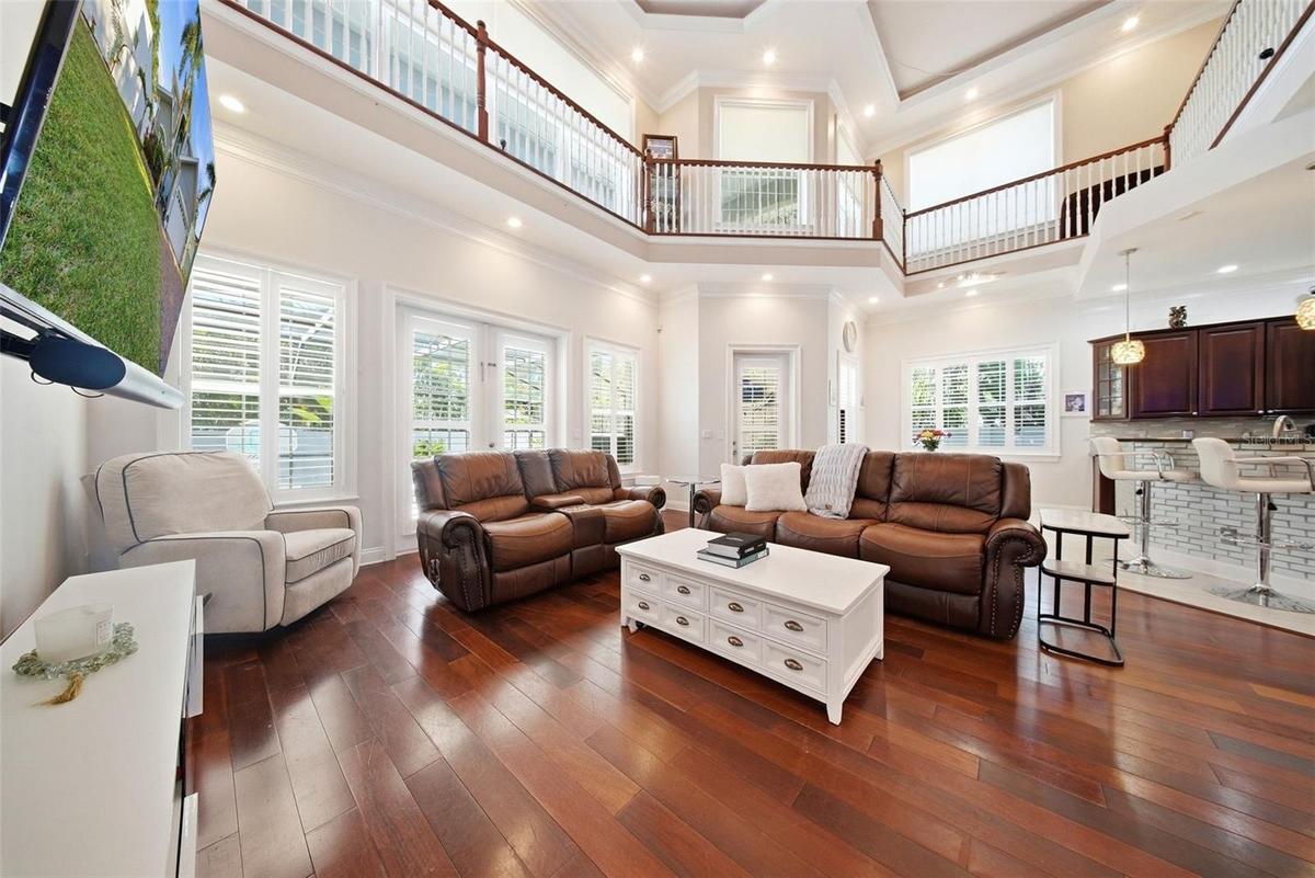 Natural light pouring in.