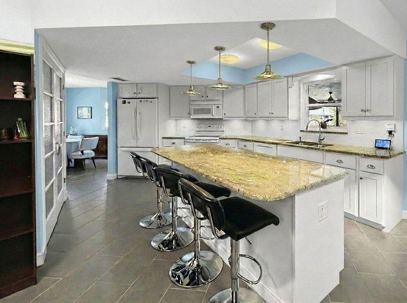 The new kitchen, open to the family room