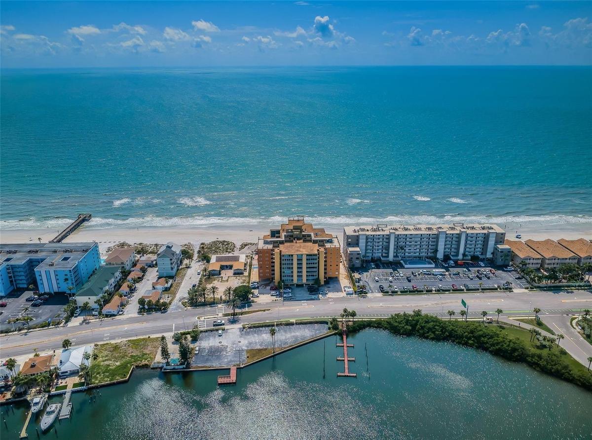 Beach on one side and Intercoastal Waterway as you cross the street -
