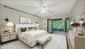 Virtually staged primary bedroom.