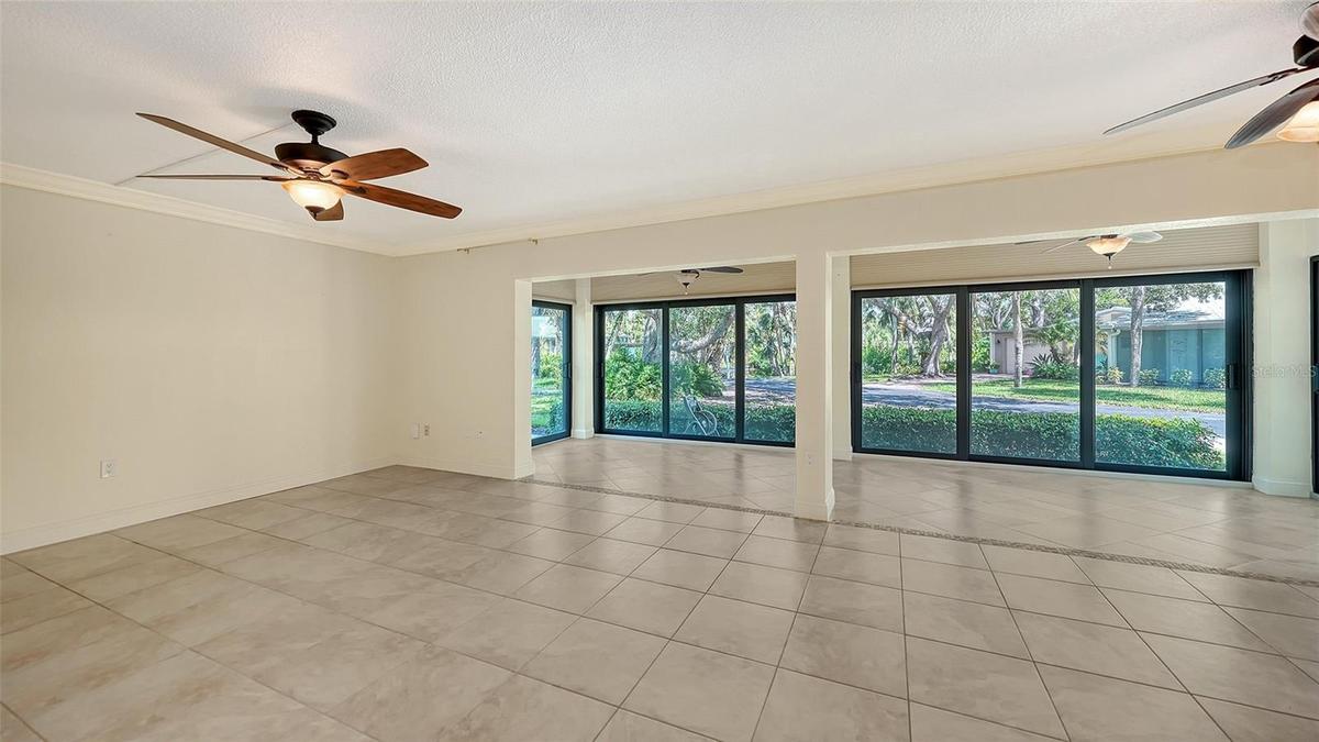 Living room.  All sliders in this unit are Miami-Dade hurricane rated.