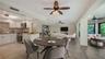 Virtually staged dining room.