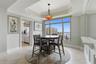 Spacious dining room overlooking the intercoastal.