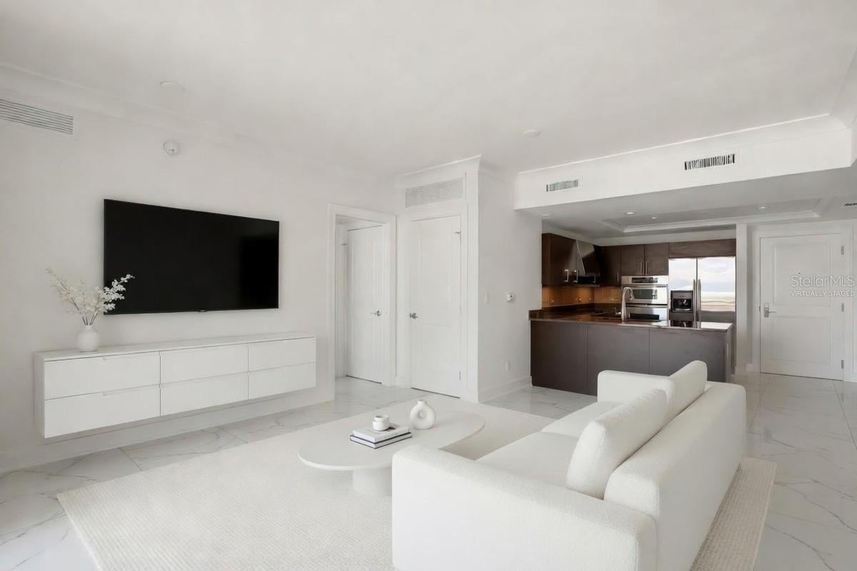 virtually staged living room