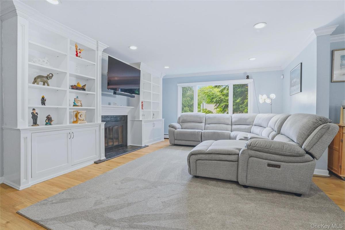 Living Room with Custom Built-Ins