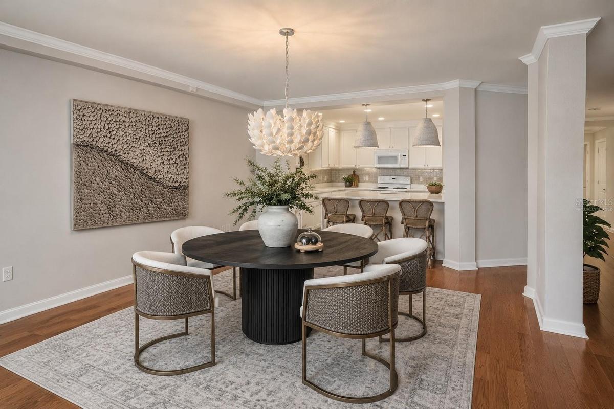 Virtually Staged Dining Area
