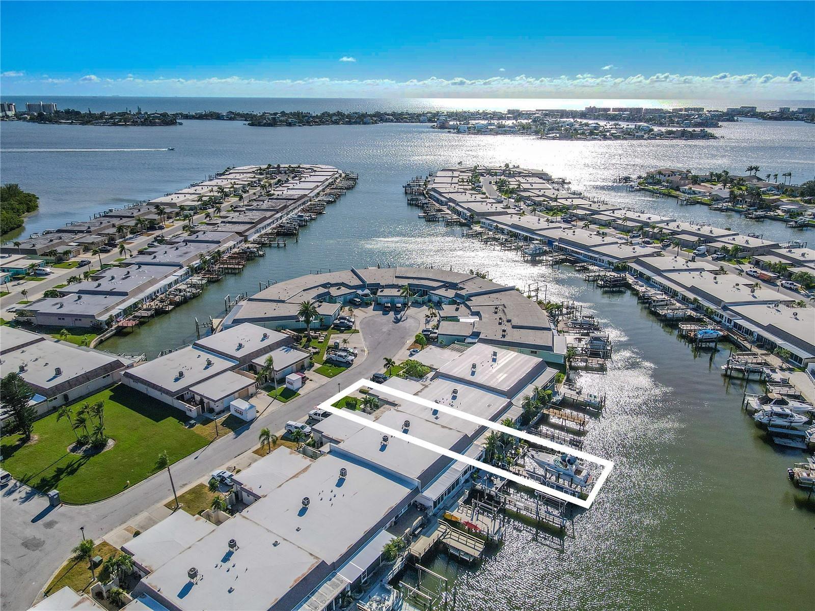 Enjoy a direct view of the wide canal and marina from your deck, perfect for sunset cocktails or early morning coffee as the boats pass by.