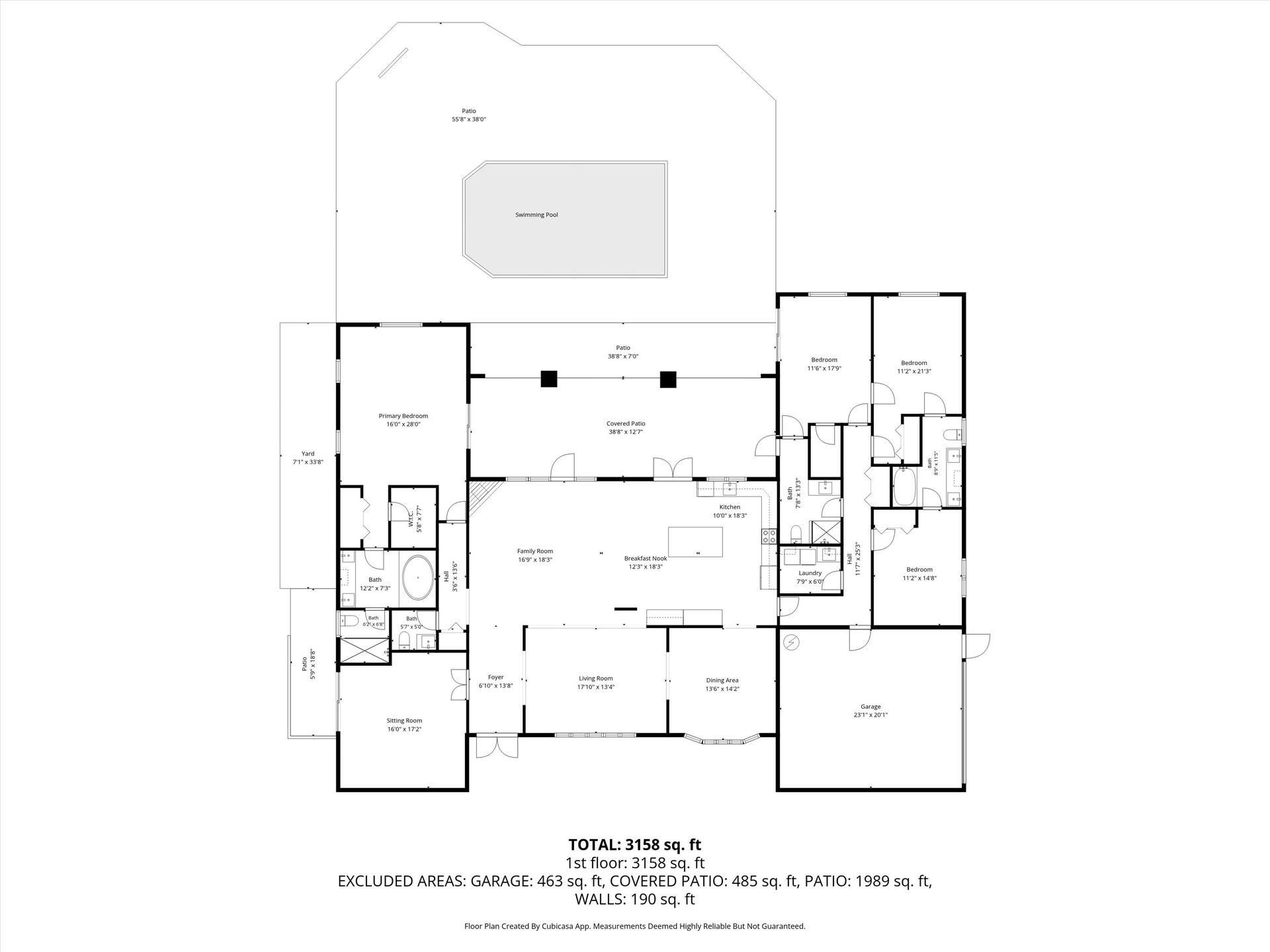 Floor Plan with approximate dimensions.