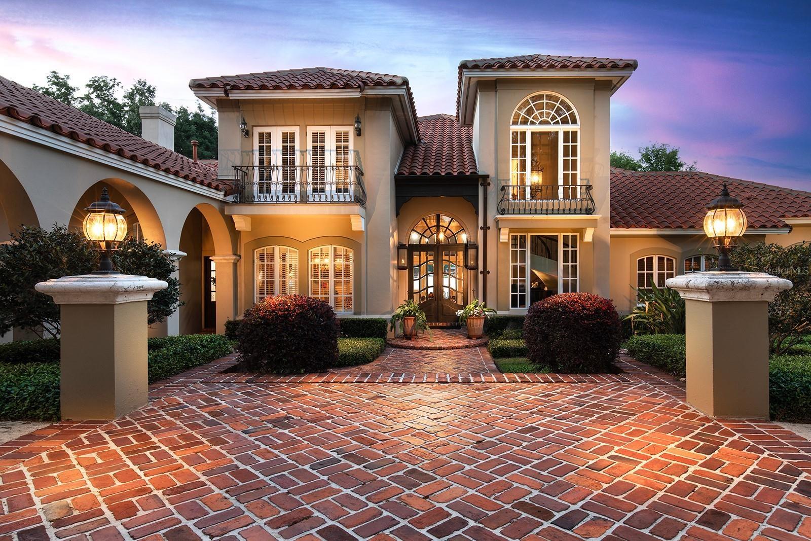 When the sunsets the home is illuminated by warm and inviting lighting coming from the residence and landscaping. It is all designed to welcome you ho