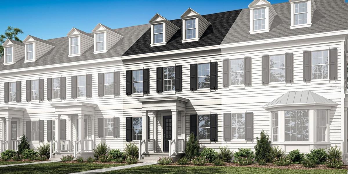 Island Village at Celebration - Amelia Floorplan - Colonial Elevation - Architect's Rendering