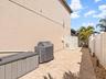 Low-maintenance paved side-yard area