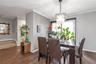 Spacious Dining Room with sliding doors to the private patio