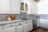 Plenty of counterspace and custom cabinetry