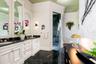 Dual sink cabinets, MARBLE counters & a BIDET and don't forget the enormous walk-in closet.
