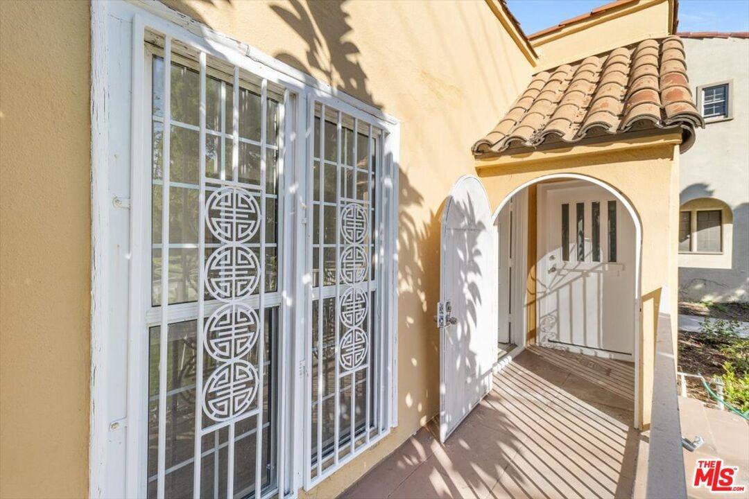 front unit entrance to balcony