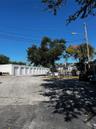 rear parking and storage sheds