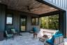 View of patio / terrace featuring a ceiling fan and an outdoor living space