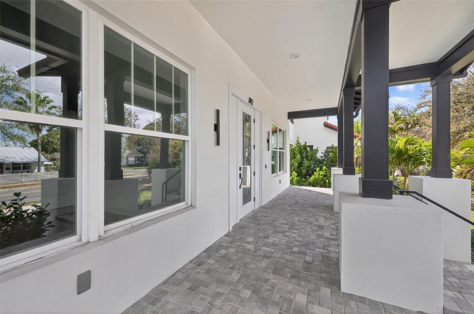 Inviting large front porch