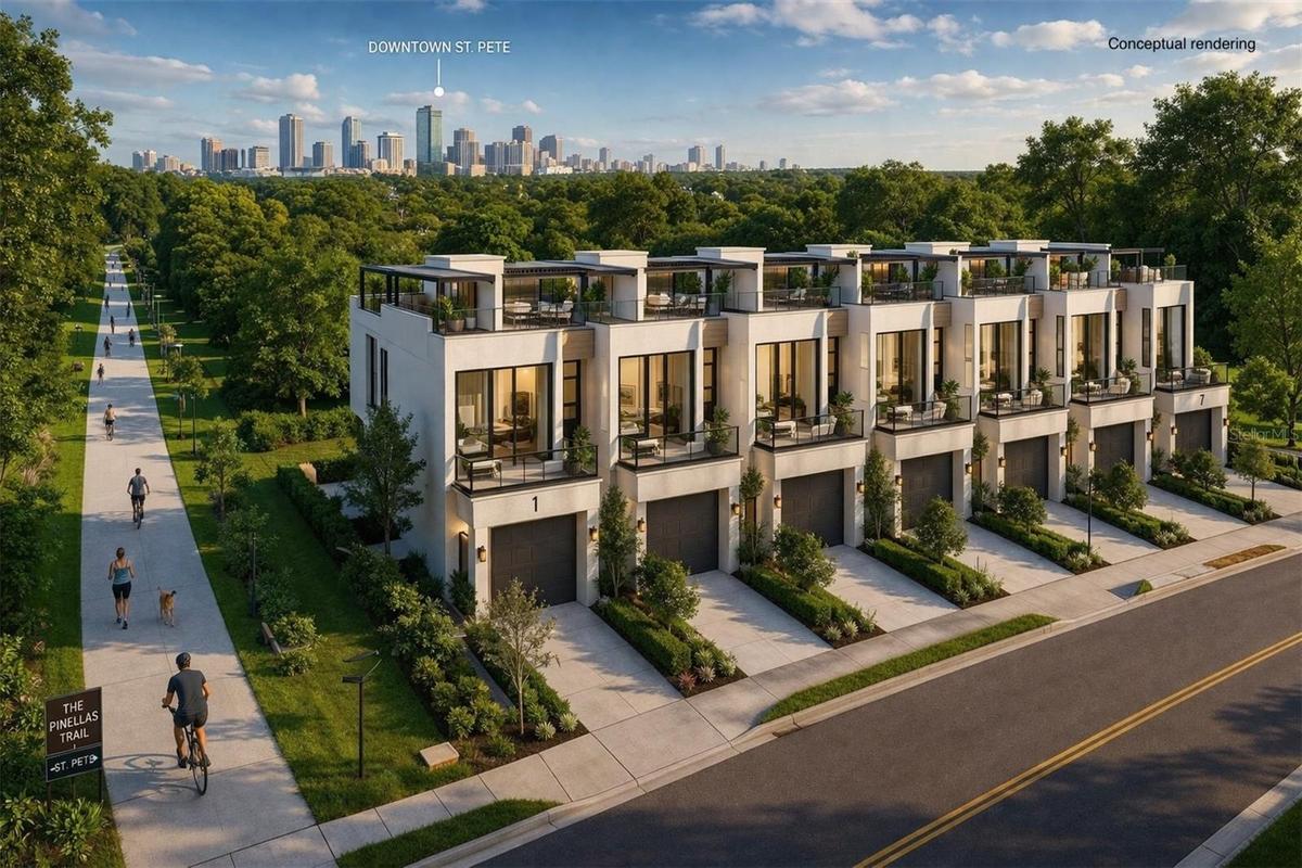 Conceptual image of townhome development potential