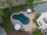 Aerial view of the serene pool area