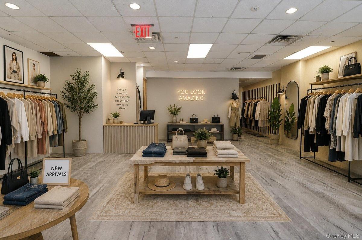 Virtually staged clothing store