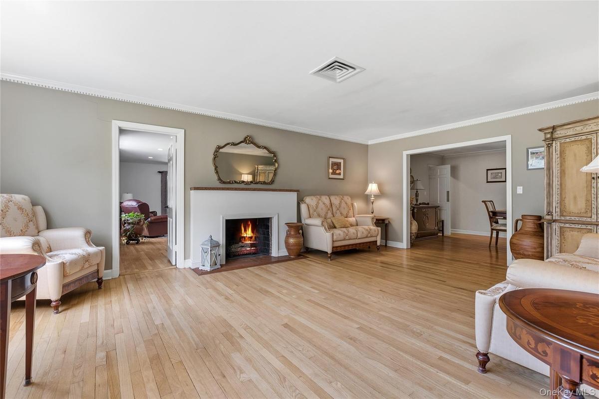 with a wood burning fireplace