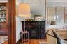 Decorative mantel with mirror and finials from Rome