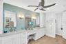 Owners Suite Bath with dual sinks and vanity