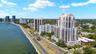 Drone image of building and Bayshore Blvd