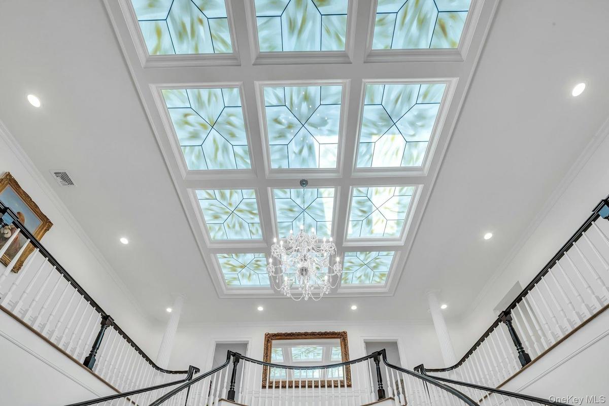 Lighted stained glass ceiling