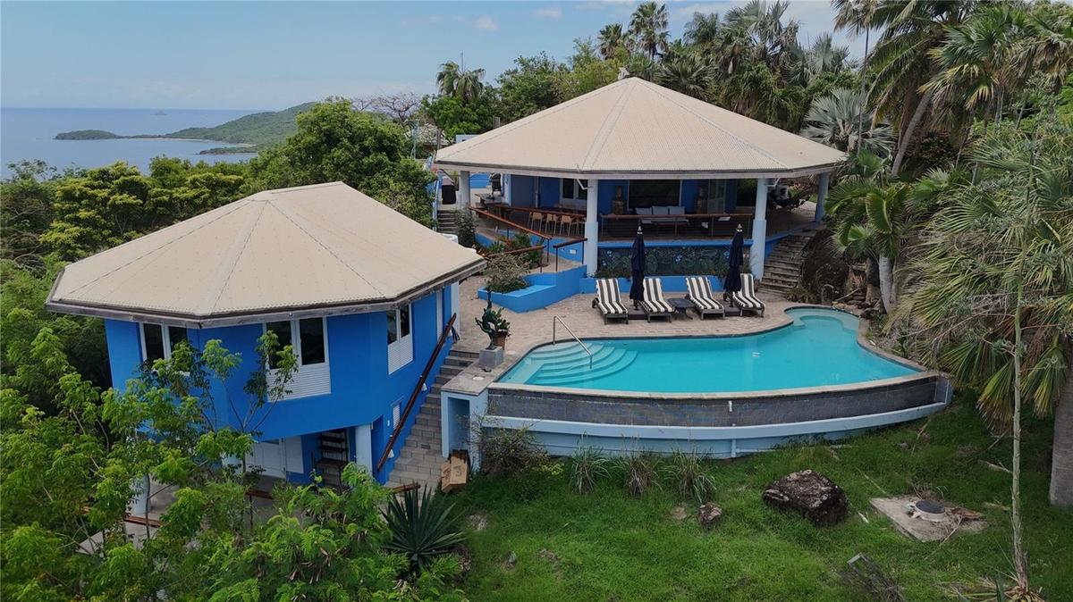 Great Room Building, Pool, Primary Bedroom Building