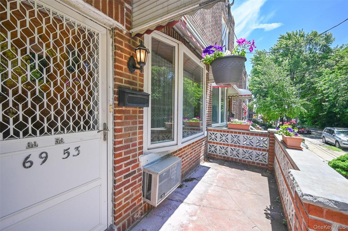 Front door with porch.