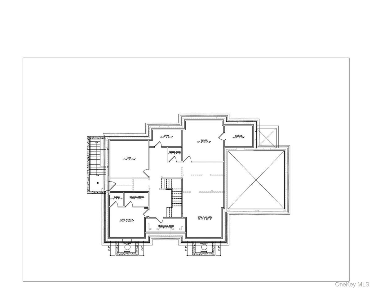 Lower level floor plan
