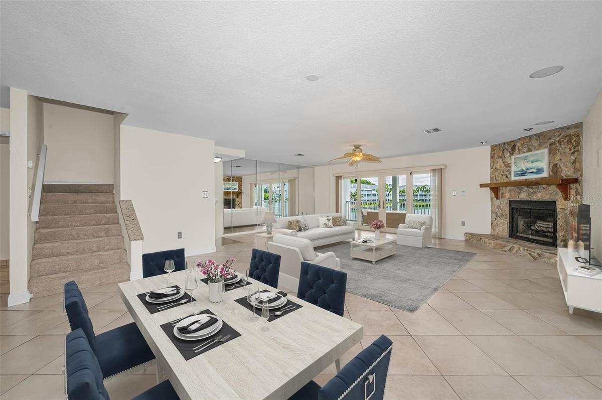 Virtually staged Great room