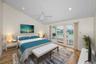 Virtually staged primary bedroom