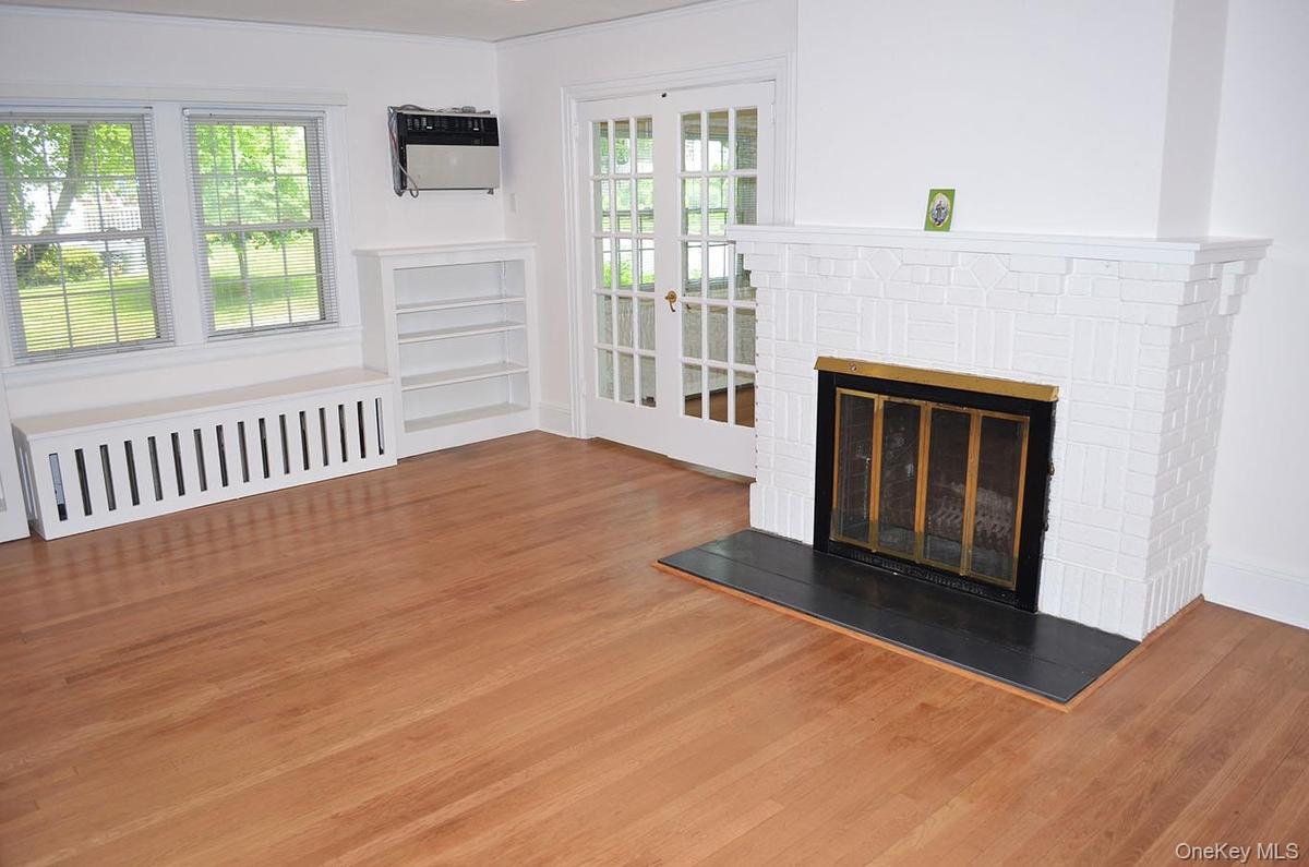 French doors to the den