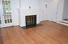 Living room with fireplace & hardwood floors