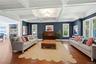 Living Room with Coffered Ceiling