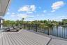 Primary bedroom's private balcony with fabulous water views