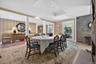 Dining room with floor to ceiling windows