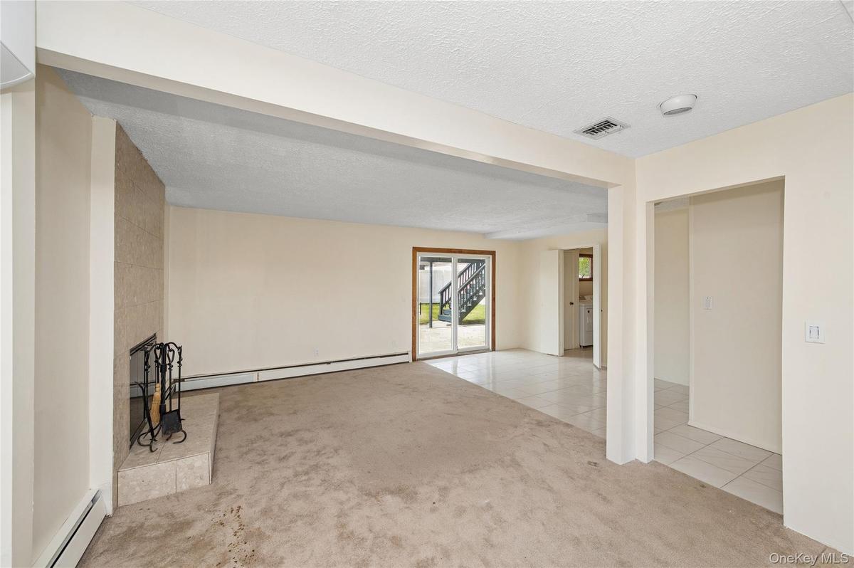 With fireplace